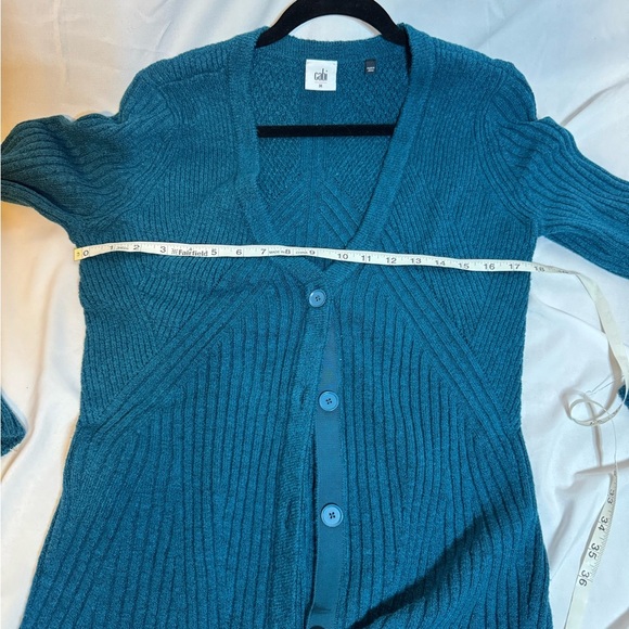 CAbi Teal Button-Up Cardigan - Picture 4 of 7
